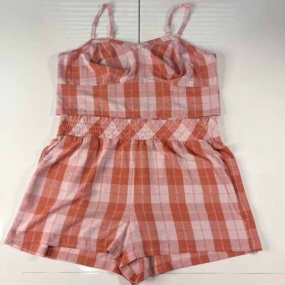 Torrid Plaid Smocked Waist Sleeveless combo with Pockets Women’s Size 2X - Picture 1 of 6